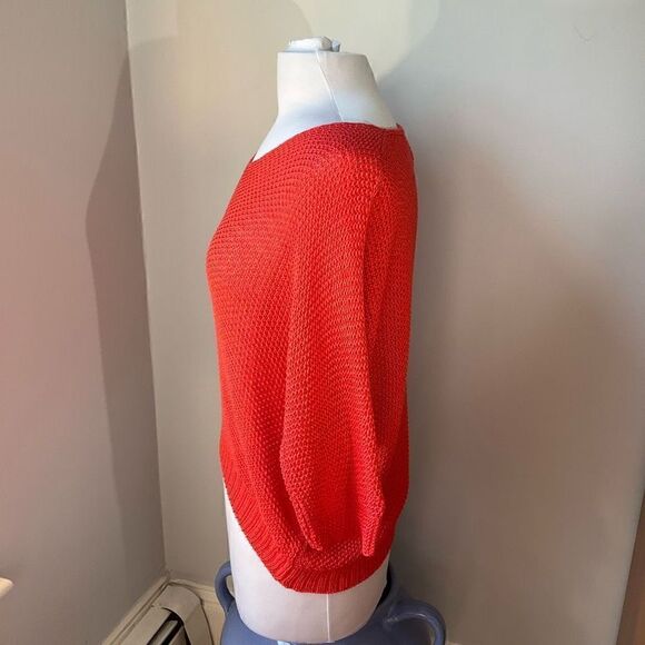 Carina Ricci Dolman Sleeve, Cropped Open Knit Sweater. Made in Italy, Small. - Picture 12 of 16